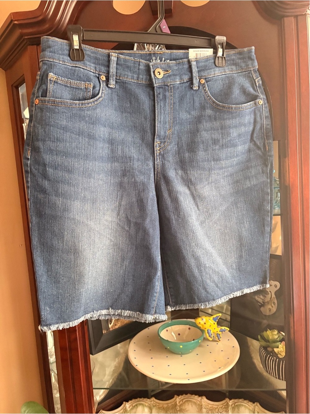 Style & Co. Dark Blue Denim Bermuda Shorts
